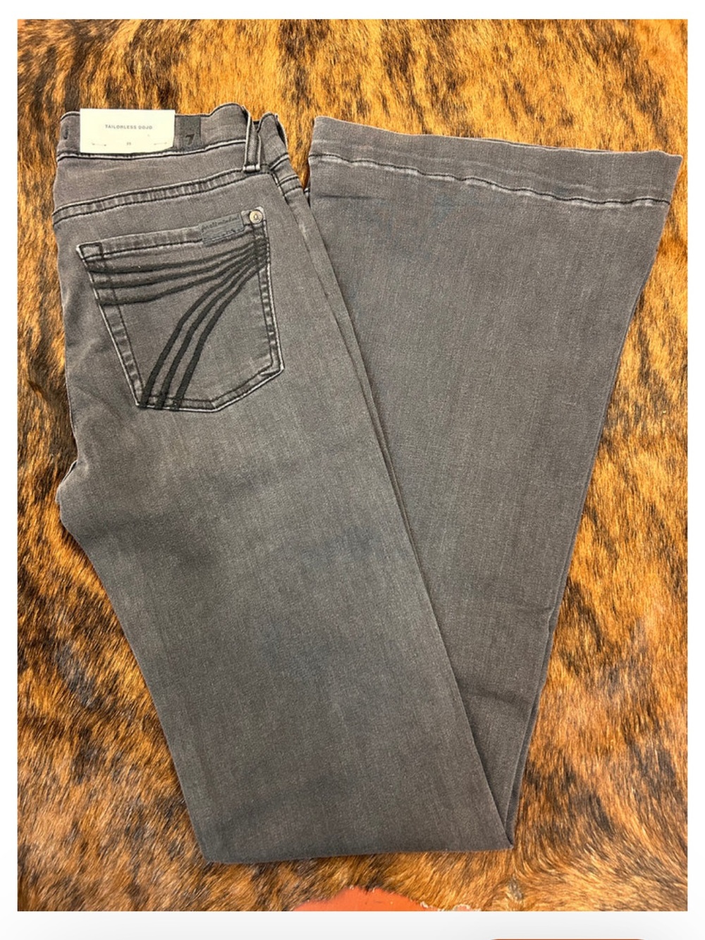7 for all Mankind Washed Black Dojo Trouser Tailorless Jeans